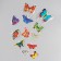 Butterflies cardboard "natural" set 12 pcs h = 4-10 cm