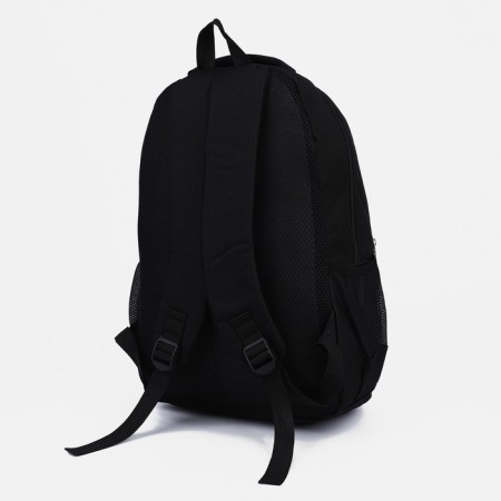 A backpack with a zipper, 2 external pockets, black color-1