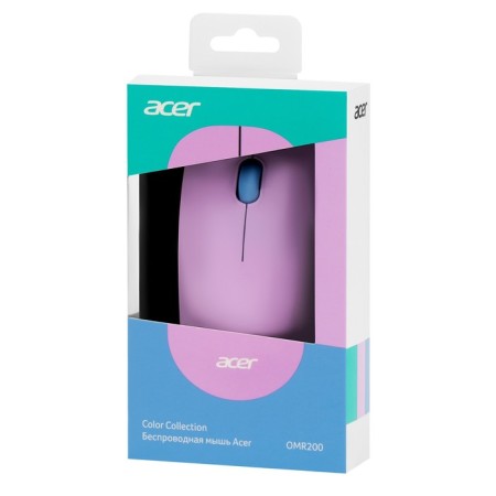 Acer OMR200 Mouse Green/Purple Optical (1200DPI) Wireless USB for a laptop (2BU 102939-7