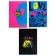 A4 notebook, 96 sheets in a cage on a clip of love you, cover coated cardboard, neon, mix