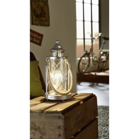 Bradford 1x60W table lamp E27, silver 14x14x33 cm-3