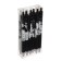 Automatic black gel handle "Anime-boy" with a rubber holder, mix