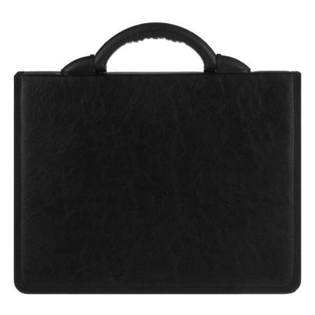 Business portfolio 340 x 260 x 80 mm, 2 compartments, artificial leather "Pryzits" black 4s11-3