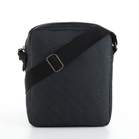 Men's bag 20*8*23, 2 Otv on a zipper, n/k, gray-2