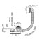 Alcadrain A507CKM bath siphon, stock hole D = 52, Click/Clack system, siphon length 57 cm