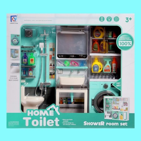 A set of furniture for dolls "Bathroom": a bathroom, a sink, post -deck-18