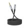 Hoco UPA20, Jack 3.5 mm (M) cable - jack 3.5 mm (F), 1 m, nylon, gray