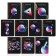 A set of subjects of Calligrata Top "Abstraction", 48 sheets, 12 items, with reference material, covered cartoon, holographic lamination, offset block