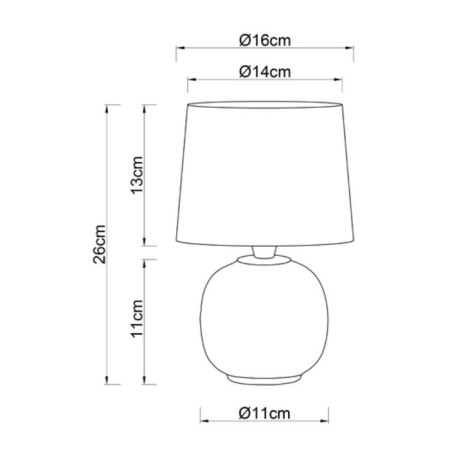 Decorative table lamp Arte Lamp Merga A4001LT-1CC, E14, 40 W, 16x16x26 cm, chrome-2