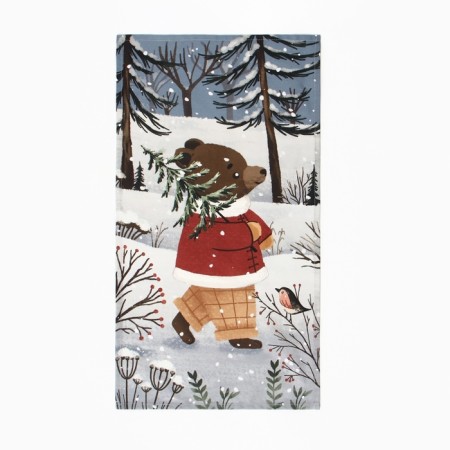 New Year. Ethel Forest Bear 40x73 cm, 100% cotton, sarzha 190 g/m2-6