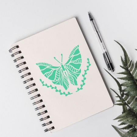 Stencil plastic "butterflies" set 6 pcs 13x13 cm-2