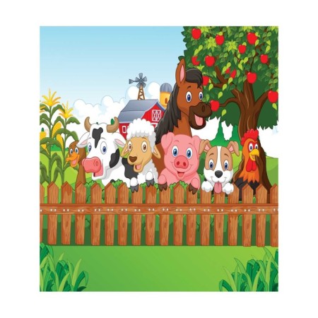 Protective cape on the back of the car seat "Fun Farm"-1