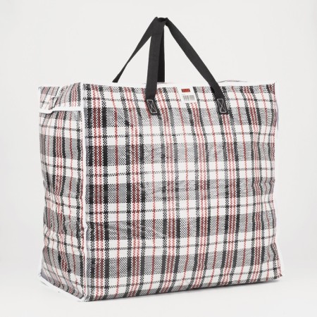 Lightning bag on a zipper, 74 liters, white/black color