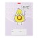 Notebook of 12 sheets in the "Fun Avocado" line, covered Cardboard, OFSET block, mix