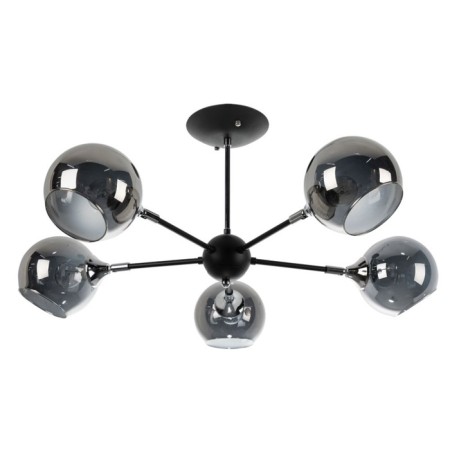 Lagos chandelier, 5x60W E27, black color