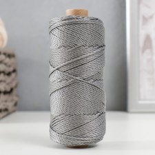 Нить кручёная 3-х прядная полипропиленовая, d=1.1 мм 100 м (серая)