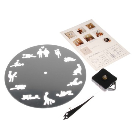 Watching interior, 3D "poses", silent, sticker, large, d-24 cm-3