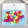 Beads for creativity plastic "Ribbed" set of 30 pcs 1.2x1.2 cm
