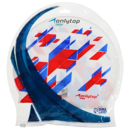 Hat of swimming adult Onlytop "Tricolor", silicone, girth 54-60 cm-4