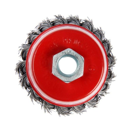 Metal brush for ushm scrap, twisted wire, "cup", M14, 75 mm-3