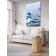Decorative panel with photo printing "Cat on the Wave", vertical, size 150x200 cm