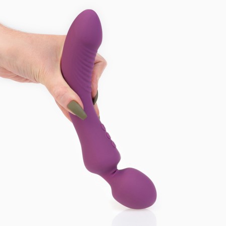 Vibrator bilateral oka-hips, 14 modes, 23.5 x 3.5 x 4 cm, silicone, purple-4