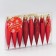 Jewelry jewelry "Social icicle" (set 8 pcs) 8x2 cm, red