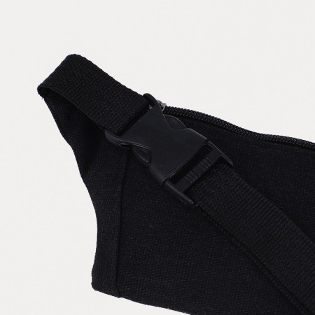 Lightning waist bag, external pocket, black color-3