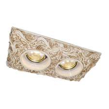 Точечный встраиваемый светильник Arte Lamp Pezzi A5208PL-2WC, G5.3, 2х50 Вт, 13х23х5 см, белый