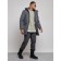 Lenced male winter park, size 58, dark gray color