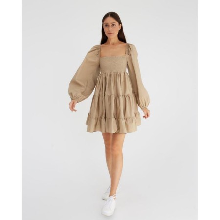 Dress summer female mist size 48-50, beige-2