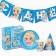 A set of paper utensils, on 6 people "Happy Birthday", a cold heart