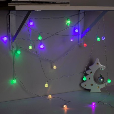 Garland “thread” 5 m with nozzles “mini flashlight”, IP20, transparent thread, 20 LED, glow of multi (RG/RB), blinking, 220 V-2