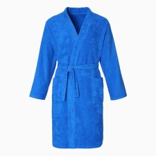 Terry robe economy and I am men's, size 56-58, the color is blue, 100% cotton with AIRO, 320 g/m2