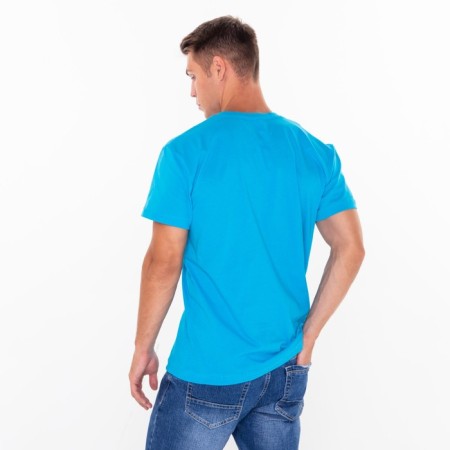 T -shirt male plain, blue color, size 52-3