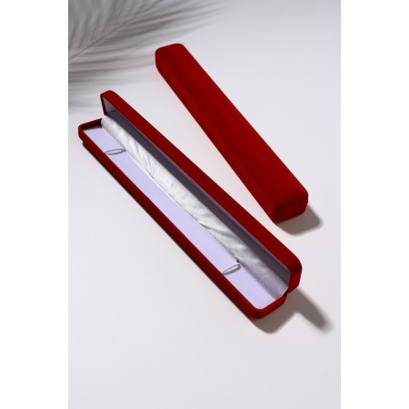 The case is velvet for a bracelet/chain/clock "Penal", 23.5 × 3, red color-4