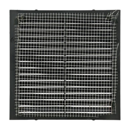 Ventilation grate "Vento" 1313V, 130x130 mm, with a grid, inexhaustible, graphite-2
