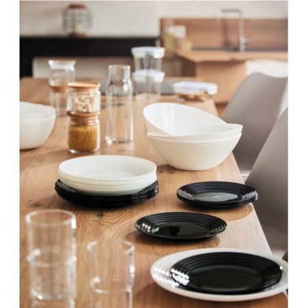 Dessert plate Luminarc Harena, D = 19 cm, glass ceramic, white-1