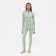 Women's thermal underwear (longshit, leggings) minku color emerald, size 48