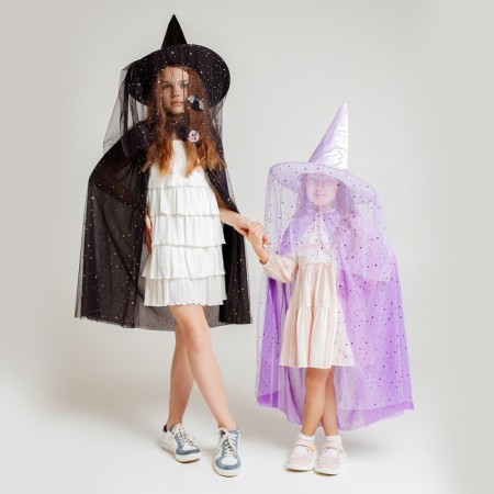 Carnival set "Stylish Witch": hat, cloak, hairpins 3 pcs.-8