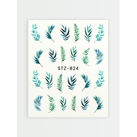 Slider - nail design "Green", packing 6 pcs, green color-4
