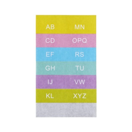 Elastic band A6, 12 departments, patterns, yellow pastel-5