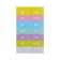 Elastic band A6, 12 departments, patterns, yellow pastel