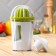 Spiral’s vegetable engine/juicer with a DOLAIN container, 2 in 1, 10 × 9.9 × 8.6 cm, the color is green, white