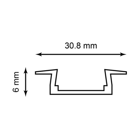 The profile is built for LED tape Feron, Cab252, 2 m, silver color-1