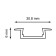 The profile is built for LED tape Feron, Cab252, 2 m, silver color