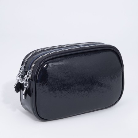 Bag Cross-Bodi with a zipper, blue color-1