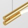 Suspension lamp Maytoni Mod166PL-L20G3K, LED, 21W, 180x18 cm, 910lm, Color Gold