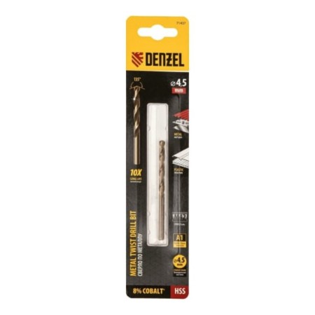 Metal drill Denzel 71437, 4.5 mm, HSS CO-8%-3