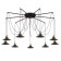 Suspended Citilux “Edison” CL451291, 150x150x235 cm, 9x75W, e27, black color